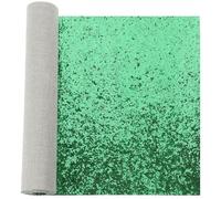 Générique Feuille de Simili Cuir PU Pailletée Épaisse Verte 20X120 CM pour Accessoires DIY Couture Fabrication Boucles D’Oreilles Décoration Paquet et Chaussures