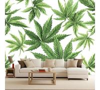 Générique Feuilles Cannabis Papier Peint Photo, Plante Mat image Muraux Poster, épaissi Photo Murale pour Chambre Salon Chambre d'enfants Mur de fond TV Dortoir Décoration Murale 250 x 175 CM