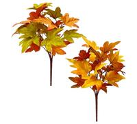 Générique Feuilles d'automne, 2 Pièces Décorations Artificielles de Feuilles d'automne, Guirlande de Branches d'Érable Bouquet Décoration Maison pour Cheminée en Automne et Fêtes