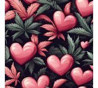 Générique Feuilles En Forme De Cœur Papier Peint Épaissir Mat Auto Adhésif 44x1000 cm Vintage Fleuri Meubles Autocollants Amovible Comptoir Contact Papier Stickers Muraux pour Bains Salon Chambre