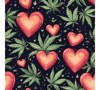 Générique Feuilles En Forme De Cœur Papier Peint Épaissir Mat Auto Adhésif 44x1000 cm Vintage Fleuri Meubles Autocollants Amovible Comptoir Contact Papier Stickers Muraux pour Bains Salon Chambre