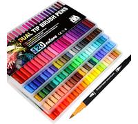 Générique Feutre Coloriage -120 Couleurs Uniques avec Double Pointe pour Diverses Surfaces et Tooli Art - Marqueur Peinture- Aquarelle - Coloriage Adulte - Feutres Coloriage Enfants.