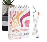 Générique Feutres Pailletés pour Marqueurs Métalliques Lavables aux Reflets | Stylos Gel Lumineux pour Adultes Artistes Carnets, Artistes, Écoliers, Bureau, Journaling