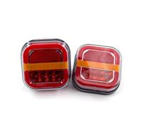 Générique Feux Arrière 2 pièces 12V-24V carré 4 pouces feu arrière LED plaque licence clignotant pour remorque Bus pick-up gauche droite freinage Marche Arrière