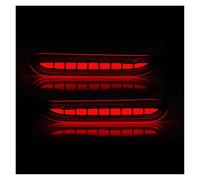 Générique Feux Arrière Pour Nissan pour x-trail T32 pour Rogue pour Qashqai J11 pour Leaf pour Pathfinder 2014-2016 réflecteur pare-chocs arrière LED lumières Feux Stop(Red Shell c)