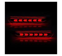 Générique Feux Arrière Pour Nissan pour x-trail T32 pour Rogue pour Qashqai J11 pour Leaf pour Pathfinder 2014-2016 réflecteur pare-chocs arrière LED lumières Feux Stop(Red Shell b)