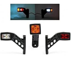Générique Feux de Gabarit Position LED 12-24V Feu Lateral 2X Rouge Orange Blanc Camion Remorque Feux Tricolore Rouge Blanc Jaune