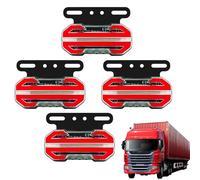 Générique Feux de position latéraux de camion, feux de position latéraux à LED | Feux de 24 V avec support | Feu latéral, 4 voyants lumineux, feux de signalisation pour remorque, camion