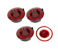 Générique Feux Remorque Ensemble De Feux Arrière Halo Vette LED Complets Pour Chevy Pour Corvette C6 2005-2013 Feu Stop Clignotant Stationnement 4 Pièces Ensemble de feux arrière(Rouge)