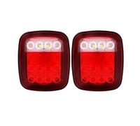Générique Feux Stop Feux arrière à 16 LED, 2 pièces, coque fumée, frein, avec/sans clignotants pour Jeep pour Wrangler YJ TJ CJ Feux Circulation