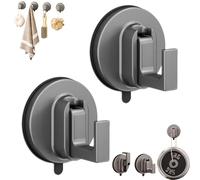 Générique Ffunhoo Heavy Suction Cups Without Bore, No-Drill Peel & Stick Waterproof Reusable Hooks, for Shower, for Bathroom, Kitchen (2pcs)