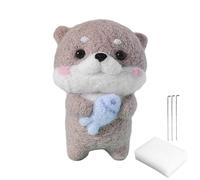 Générique Fiber Poking Kit - Cute Creature Making Materials, Felt Art Bundle, Steel Needle Assortment, Step Manual Provided | Creative Hobby Activity for Kids Adults Celebrations