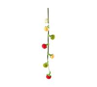 Générique Ficelle Interactive en Forme de Fruits, Jouet à mâcher pour Chat avec Un Petit Kaki et Une Tomate Cerise pour Nettoyer Les Dents. (Red, 46cm)
