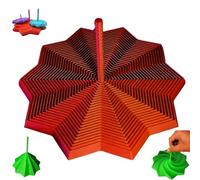 Générique Fidget Cube Sensoriel élargi Imprimé en 3D, Hexagone Fidget Fractal avec Poignée, Coloré, Spirale Tourbillonnante pour Adultes, Idéal pour Les Fêtes, Noël Et Les Anniversaires(Red,3.54in)