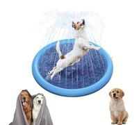 Générique Fidofaves Splash Pad for Dogs, Fidosplash Splash Pool, Non-Slip Dog Water Play Mat, Dog SplashPad for Large Dogs Heavy Duty, Foldable Bath Tub, for Small/Medium/Large Breeds (170cm/67in)