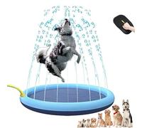Générique Fidosplash Splash Pad for Dogs Heavy Duty, Foldable Non-Slip Water Play Mat Outdoor Backyard Pool, Cooling Summer Fun Activity for Small Medium Large Breeds Puppies (40'')
