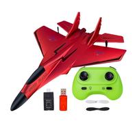 Générique Fighter Model Toy, 2.4ghz Rc Foam Aircraft with Light, 11.22x8.27x2.95 inches Pull Back Airplane Model Toys, Remote Control Plane for Beginners, Kids, Indoor, Outdoor Flying Play