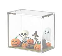 Générique Figure Display Case Dustproof Collectible Display Box, 20x10x17.5cm/7.87x3.94x6.89 inches Clear Showcase Cover Organizer for Desk Table Closet Living Room Bedroom Study Hobby Shelf