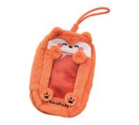 Générique Figure Display Case Pochette de Rangement Peluche pour Mini Figurines avec Fermeture à Glissière Fenêtre Transparente Suspensible Pratique pour Organi, Orange