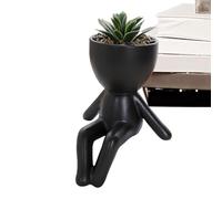 Générique Figure Flower Vase - Plant Pot Human Body Shaped Small Pots Ornaments | Ceramic Flower Pots Small Figure Plant Pot for Bedroom Desktop Decoration
