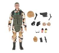 Générique Figurine Articulée de Soldat de Police à Collectionner, avec Accessoires Réalistes, en Tissu PP Fait Main, Idéale pour Les Collectionneurs Adultes et, Vert A