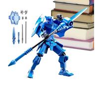 Générique Figurine Articulée - Robot 4x13cm À Joints Mobiles | Pouрée Imprimée 3D | Jouet Assemblage ABS avec Structure Mécanique Complète | Style Guerrier Mécha Transformable