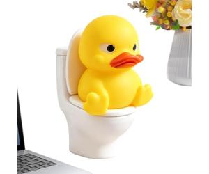 Générique Figurine Canard WC - Statuette Canard Toilettes PVC Collection | Figurine Canard WC Originale En PVC, Statuette Canard Toilettes Pour Collection Et Décoration De Salle De Bain, Bureau