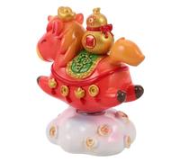 Générique Figurine Cheval en Résine Rouge, Petite Statue Décorative Zodiaque Chinois, Décoration de Bureau pour Nouvel an 2026, Ornement Miniature pour Maison, Salon et Espace de Travail