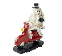 Générique Figurine Couple Squelette - Décorations Halloween Figurine Gothique,Statuette Crânes Collection Résine Lisse Art d'Exposition pour Table