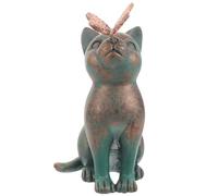 Générique Figurine de Chat Miniature en Résine, Décoration Intérieure et Extérieure, Statuette Compacte pour Bureau et Jardin, Figurines Miniatures D’Animaux Décoratifs