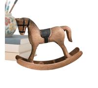 Générique Figurine De Cheval en Bois - 5,12 Pouces Jouet Poney À Bascule | Figurine De Bureau Décorative Vintage - Mignon Bois pour Maison, Bureau, Salon, Salle De Jeux, Cadeau D’Anniversaire