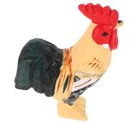 Générique Figurine de Coq en Bois Sculpté à la Main Décoration Intérieure Créative Statue Animale Réaliste en Bois Naturel Objet d'art pour Salon Bureau ou Chambre