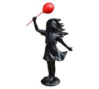 Générique Figurine de Jardin, Statues Filles pour Jardin, Tenant Ballon en Résine Artistique pour Anniversaire Maison Salon Scène Décorative