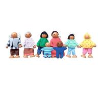 Générique Figurine De Jouet, Compréhension De La Division des Rôles, 8 Pièces, Ensemble Familial De Maison De en Bois, Mini Figurines De Personnes, Boost De La Pensée Sociale, pour Garçons Filles