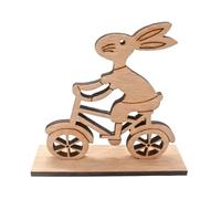 Générique Figurine De Lapin,Décoration Pâques Bois Maison | Décorations De Bureau Lapin Cycliste pour Festival | pour Étagère Table Entrée Bureau Magasins Salon Chambre Porche Jardin Vacances