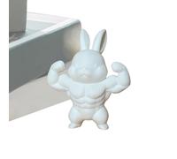 Générique Figurine De Lapin - Impression 3D 6x2,5x2,5 Cm | Statuette De Lièvre De Musculation, Décoration De Jardin Humoristique | pour Pâques, Maison, Crémaillère Et Ornement D'Étagère
