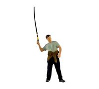 Générique Figurine de Pêche En Résine à L'Échelle 1/64 pour Décorations Miniatures, Canne à pêche coulée