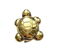 Générique Figurine de Tortue en Pierre Pyrite - Une Mini sculptée Naturelle,Décoration Bureau pour Bureau, Étudiant, Table, Fierté, Diplôme, Étagère