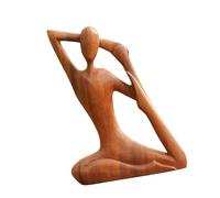 Générique Figurine de Yoga,Figurine de Yoga | Sculpture de Pose de en Bois | Statue de Jardin méditant, décor de Statue de, Statue de Femme de sculptée à la Main pour Ornements de Table, décor de