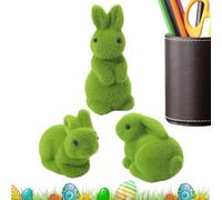 Générique Figurine Décorative de Lapin - Décoration Pâques Animaux - Lapin Couvert de Mousse Végétale - pour Intérieur Extérieur Bureau Table de Chevet Jardin Pelouse Bibliothèque Dortoir Appartement