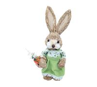 Générique Figurine Décorative En Paille Représentant Un Lapin de Pâques Aux Vivantes, à Poser sur Une étagère Ou Une Bibliothèque, Idéale pour, Style D