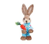 Générique Figurine Décorative En Paille Représentant Un Lapin de Pâques Aux Vivantes, à Poser sur Une étagère Ou Une Bibliothèque, Idéale pour, Style K