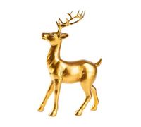 Générique Figurine Décorative En Résine Représentant Un Cerf, D'une Qualité Exceptionnelle et D'une Finition Méticuleuse. Idéale Comme Cadeau de Pendais, or, Debout