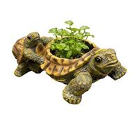 Générique Figurine décorative - Vert | Pot de Tortue - Pot pour Utilisation en extérieur - Figurine d'animal en résine pour Jardin Balcon Durable Qualité Professionnelle Ajustement Stable Pro