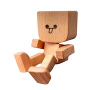 Générique Figurine d'homme en Bois secoué, Ornements de Voiture, décorations de Tableau de Bord de Voiture en Bois Faites à la Main avec des Expressions joyeuses, décoration de Bureau créative
