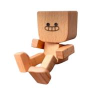 Générique Figurine d'homme en Bois secoué, Ornements de Voiture, décorations de Tableau de Bord de Voiture en Bois Faites à la Main avec des Expressions joyeuses, décoration de Bureau créative