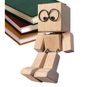 Générique Figurine en Bois De Bureau, Sculpture Décorative Homme en Bois Balançoire, Sculpture Mobile pour Tableau de Bord Bureau Voiture Voyage Étude