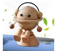 Générique Figurine en Bois Qui tremble Ornement Diffuseur Auto Fait Main | Figurines en Bois pour Tableau de Bord pour Pick-up Tracteur Camion Quad Camping-car Trajets Quotidiens Road Bois naturel