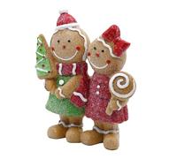 Générique Figurine en D'épice - Couple de Personnages Hivernaux Pièce de Table,Petite Statuette de Noël pour Toute la Famille | Cadeau Unisexe pour Et Adultes