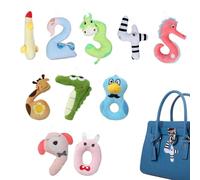 Générique Figurine en Peluche - 10 pièces Porte-clés | Coussin en Peluche Chiffres 0-9 | pour Salon, Chambre, Bureau, Table, Nursery, Petite Amie, épouse, Amie, sœur, Fille, Enfant,